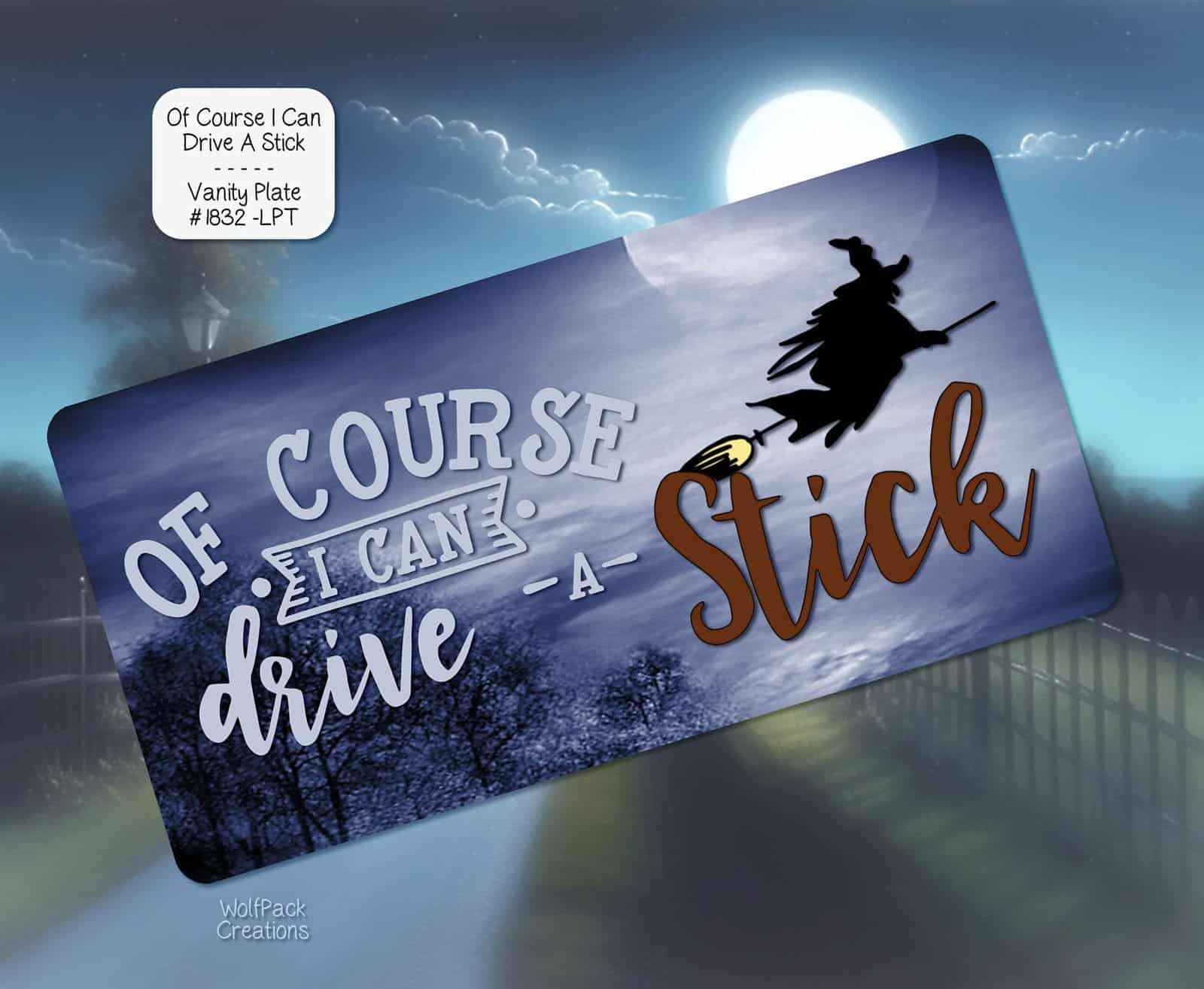 Of Course I Can Drive a Stick License Plate