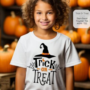 Youth Short Sleeve Polyester Shirt: Perfect for Trick or Treat