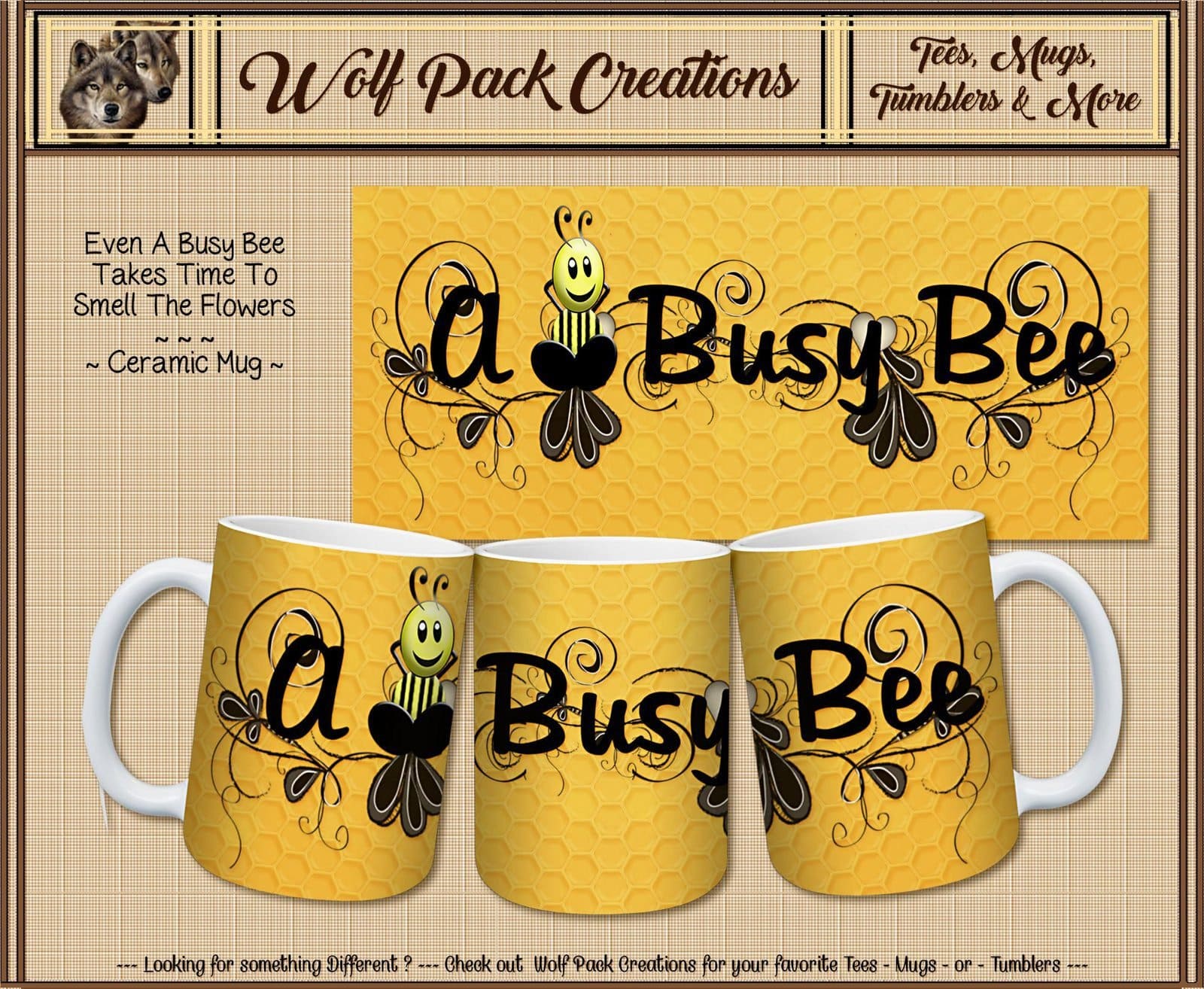 Beautiful Busy Bee Ceramic Mug