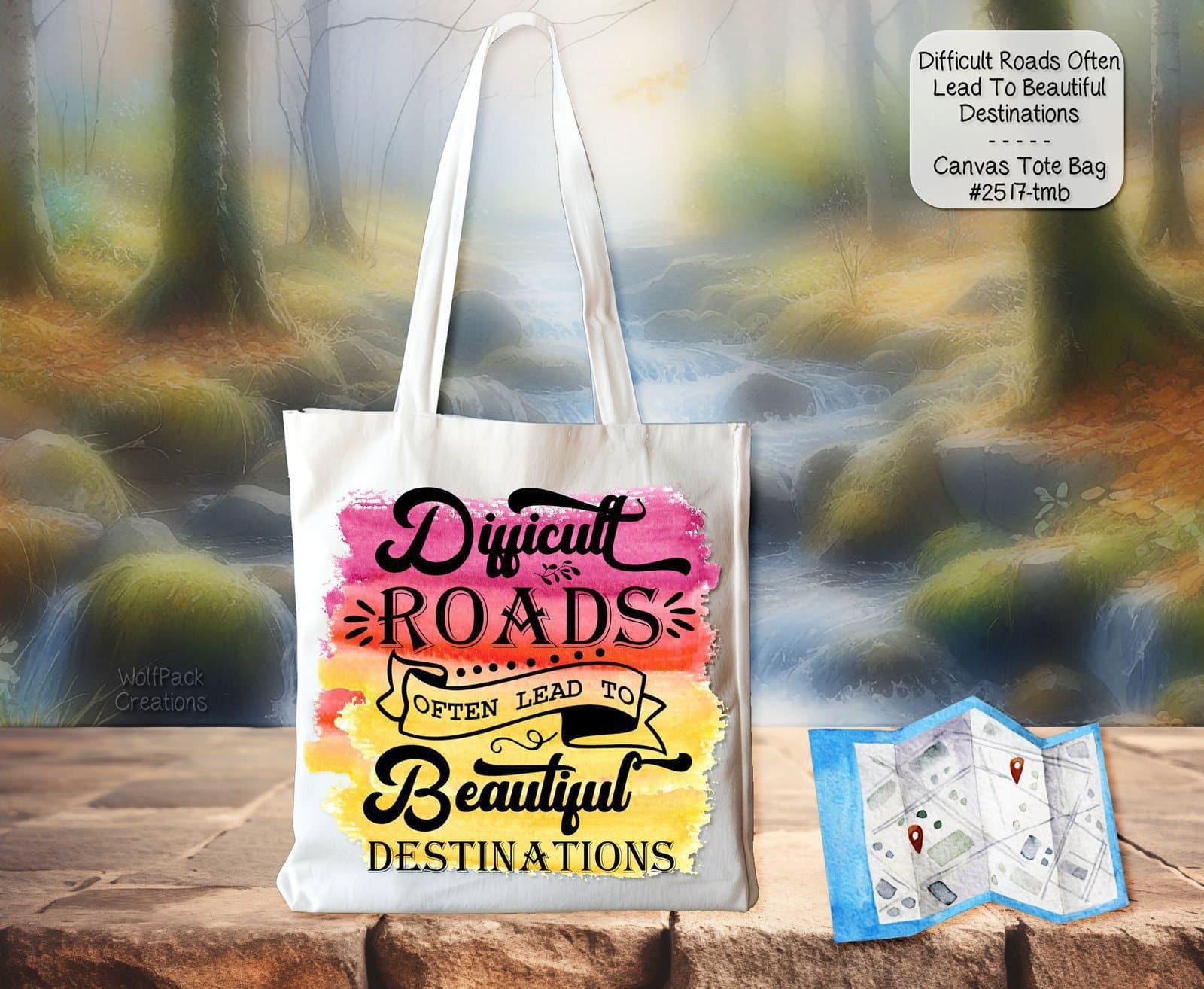 Difficult Roads Tote Bag