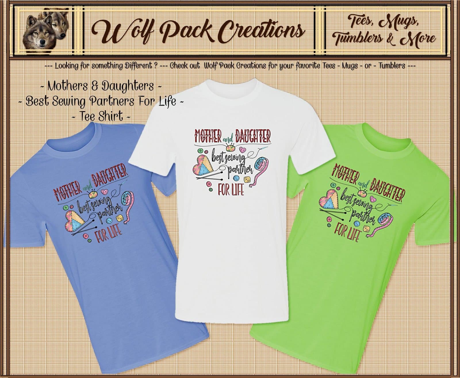 Beautiful Short Sleeve T-Shirt for Sewing Partners