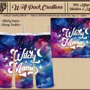 Beautiful Skinny Tumbler for the Witchy Mama