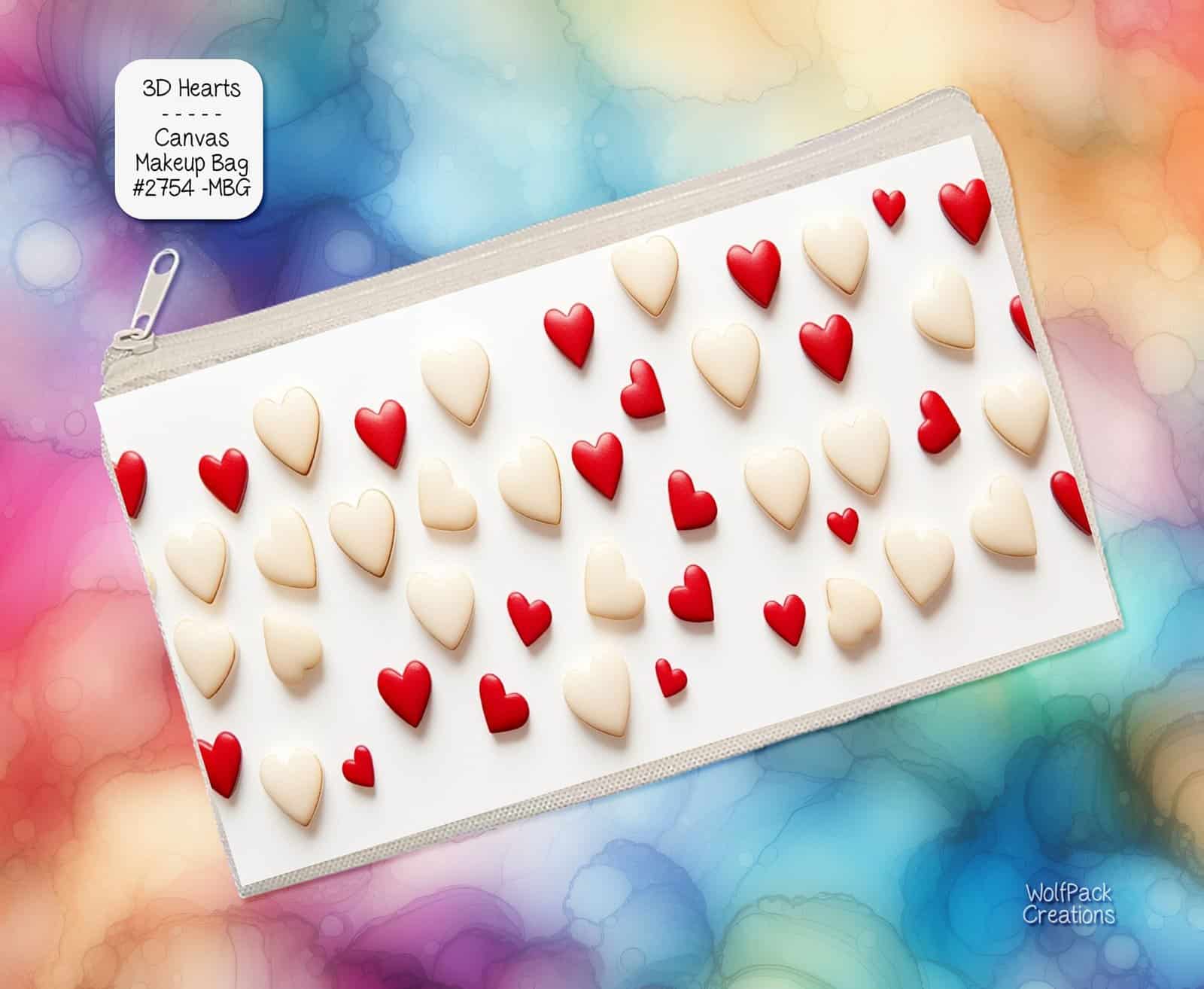Hearts Zipper Pouch
