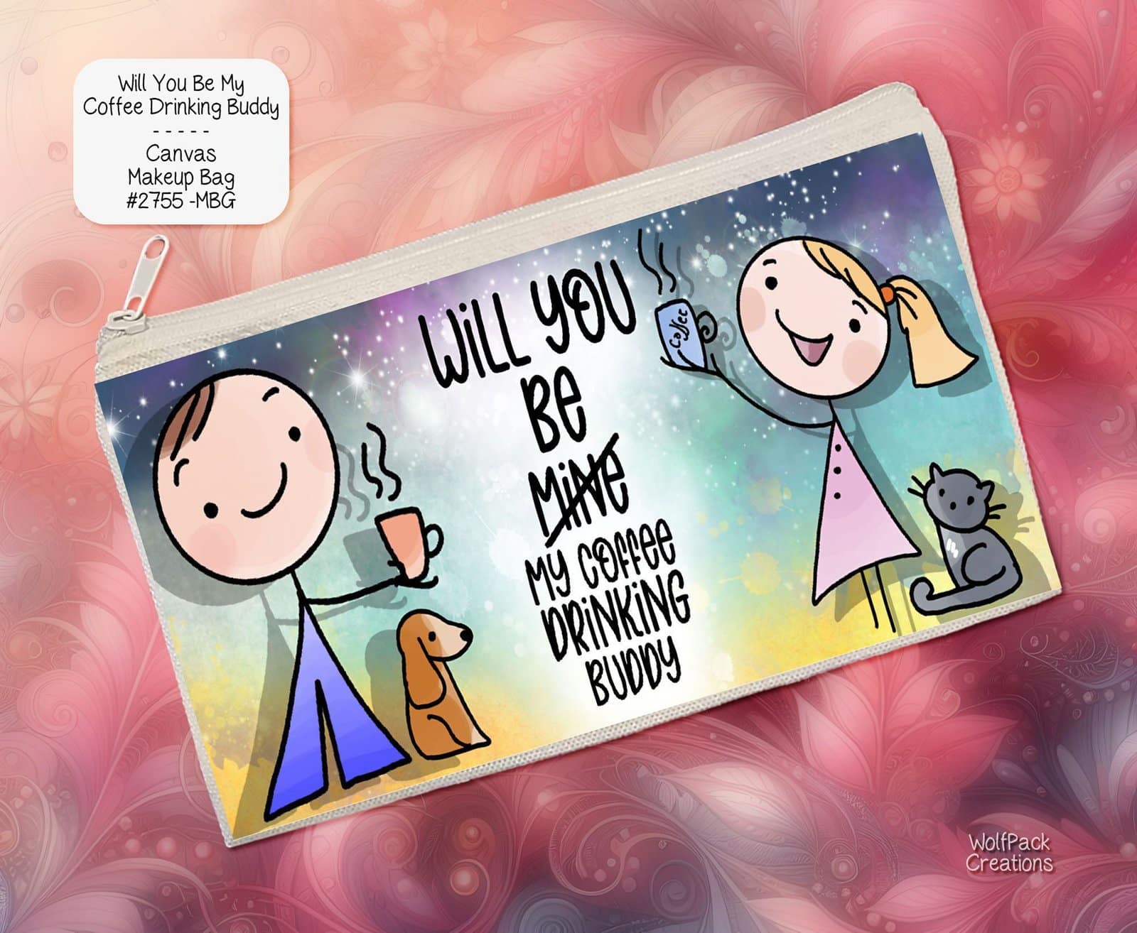 Be My Buddy Zipper Pouch