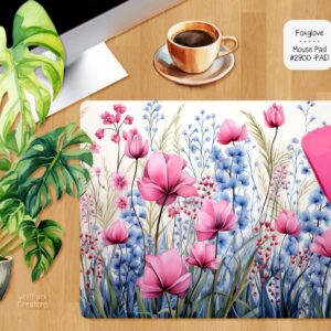 Foxglove Flowers Mouse Pad