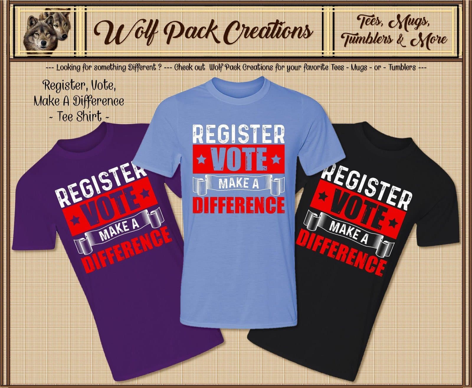 Short Sleeve T-Shirt Reminding You to Vote