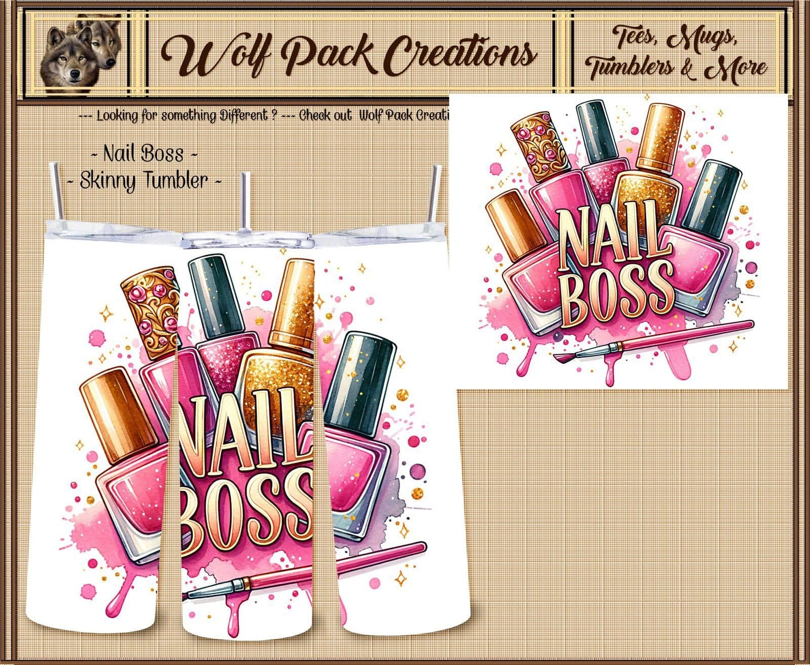 Flashy Skinny Tumbler for the Nail Stylist