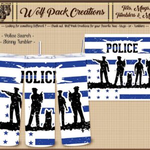 Beautiful Skinny Tumbler for those on the Blue Wall