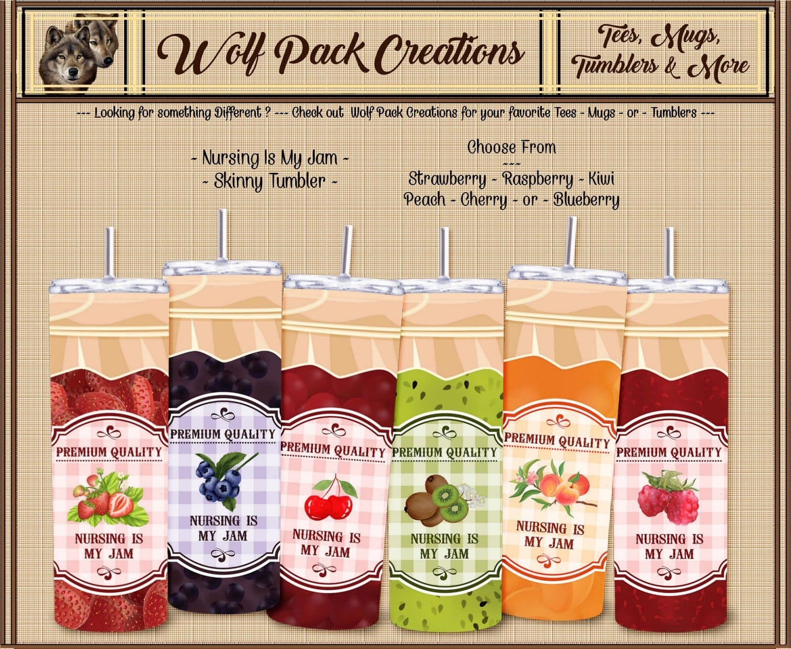 Beautiful Nursing is My Jam Skinny Tumbler