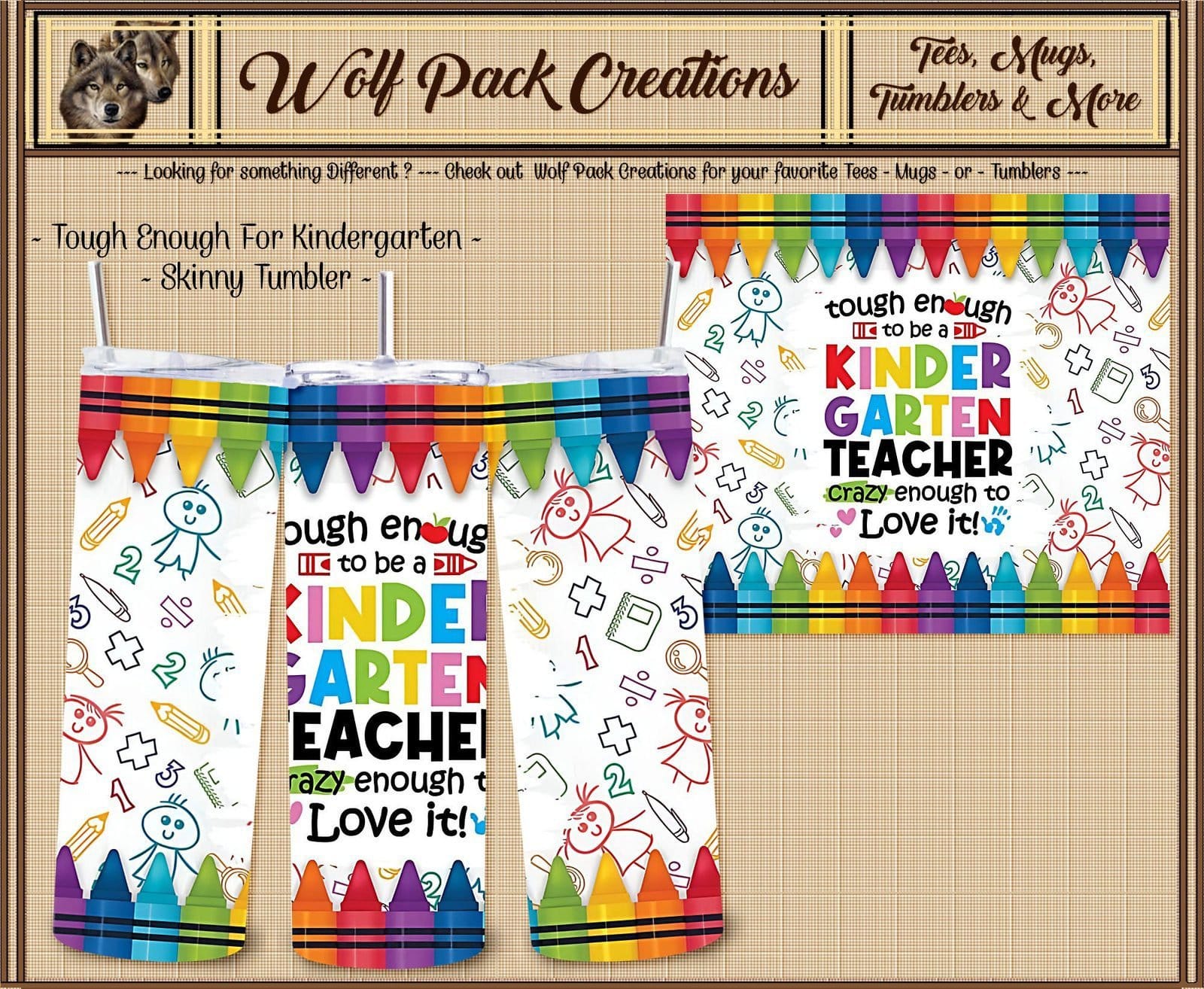 Beautiful Kindergarten Teacher Skinny Tumbler