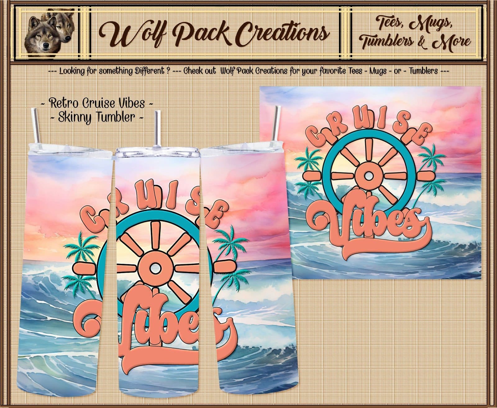 Exciting Cruise Vibes Skinny Tumbler