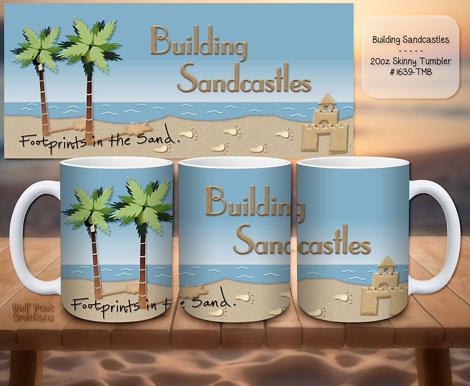 Beautiful Building Sandcastles Design on a Ceramic Mug