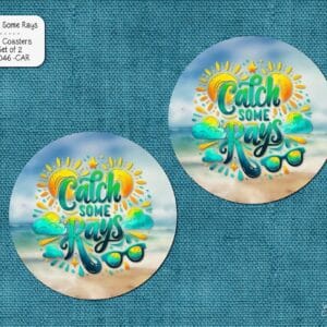 Beautiful Catch Some Rays Car Coasters