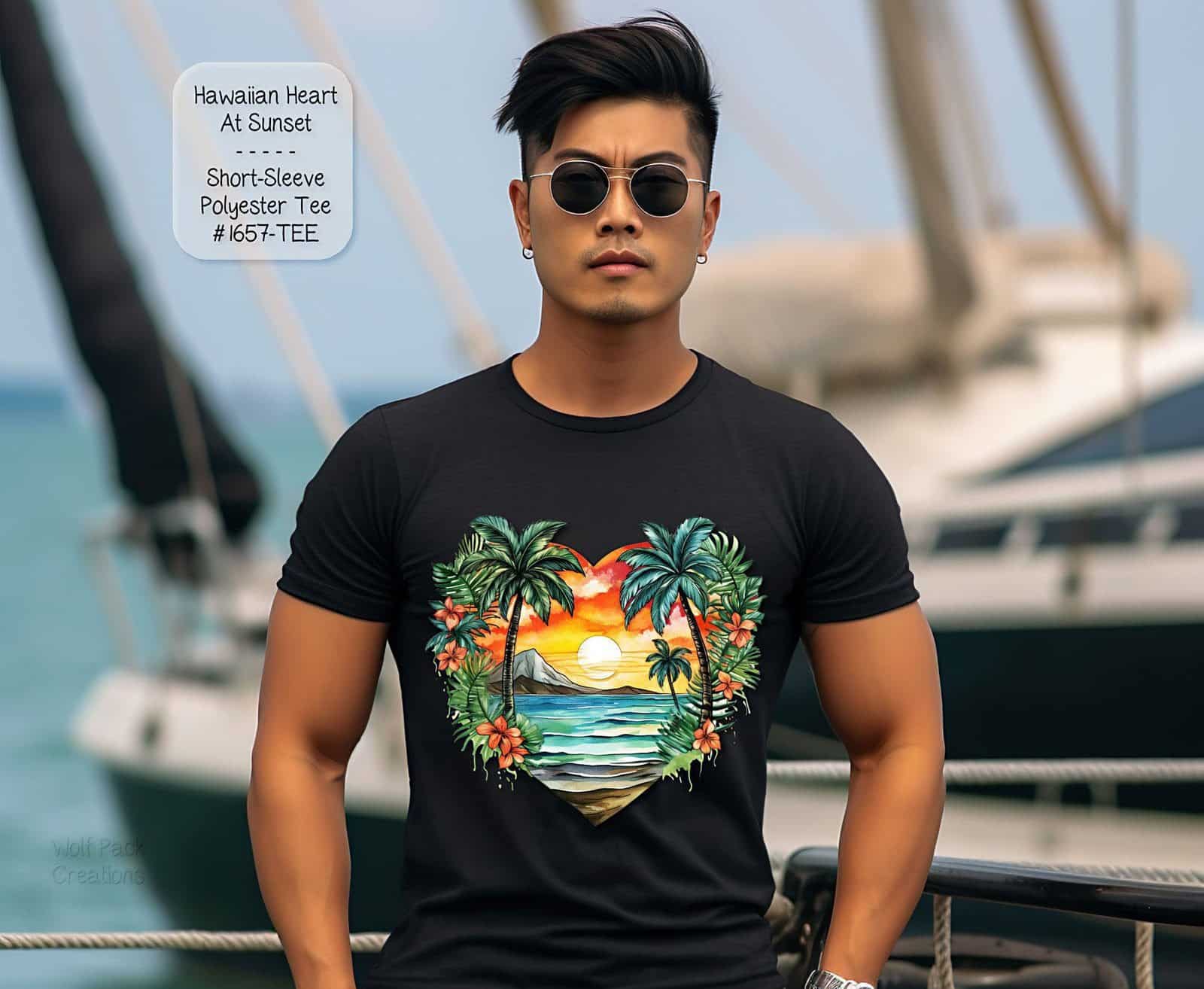 Short Sleeve Shirt: Beautiful Hawaii Heart