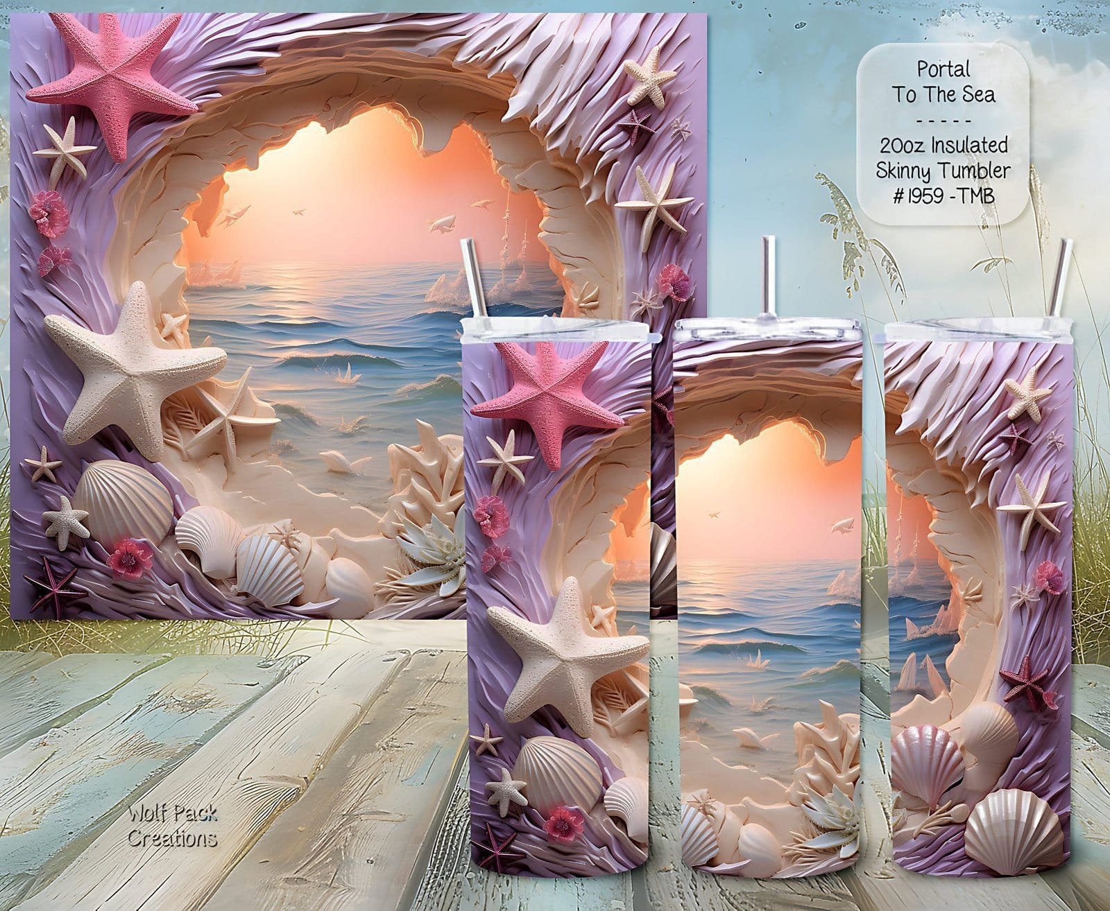Beautiful Skinny Tumbler: Portal to the Sea