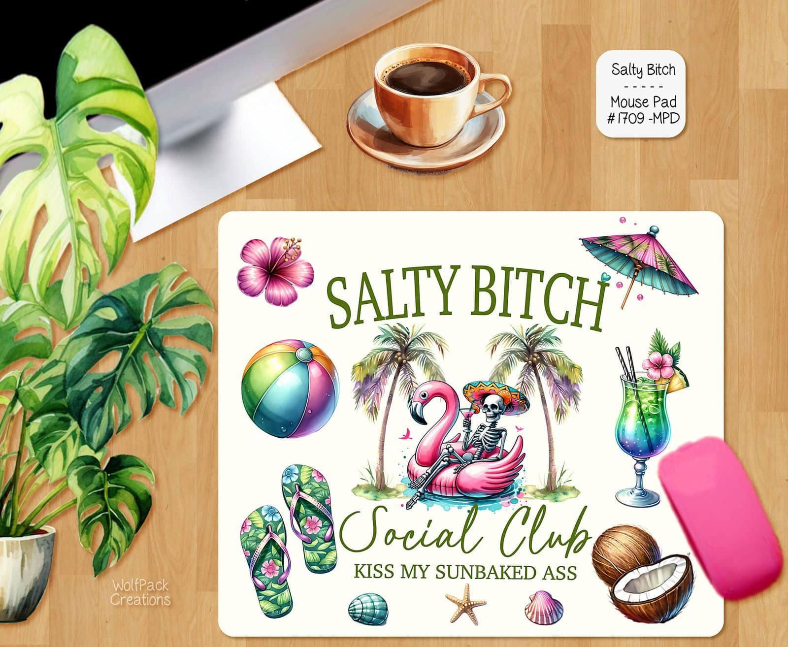 Funny Salty Bitch Mouse Pad