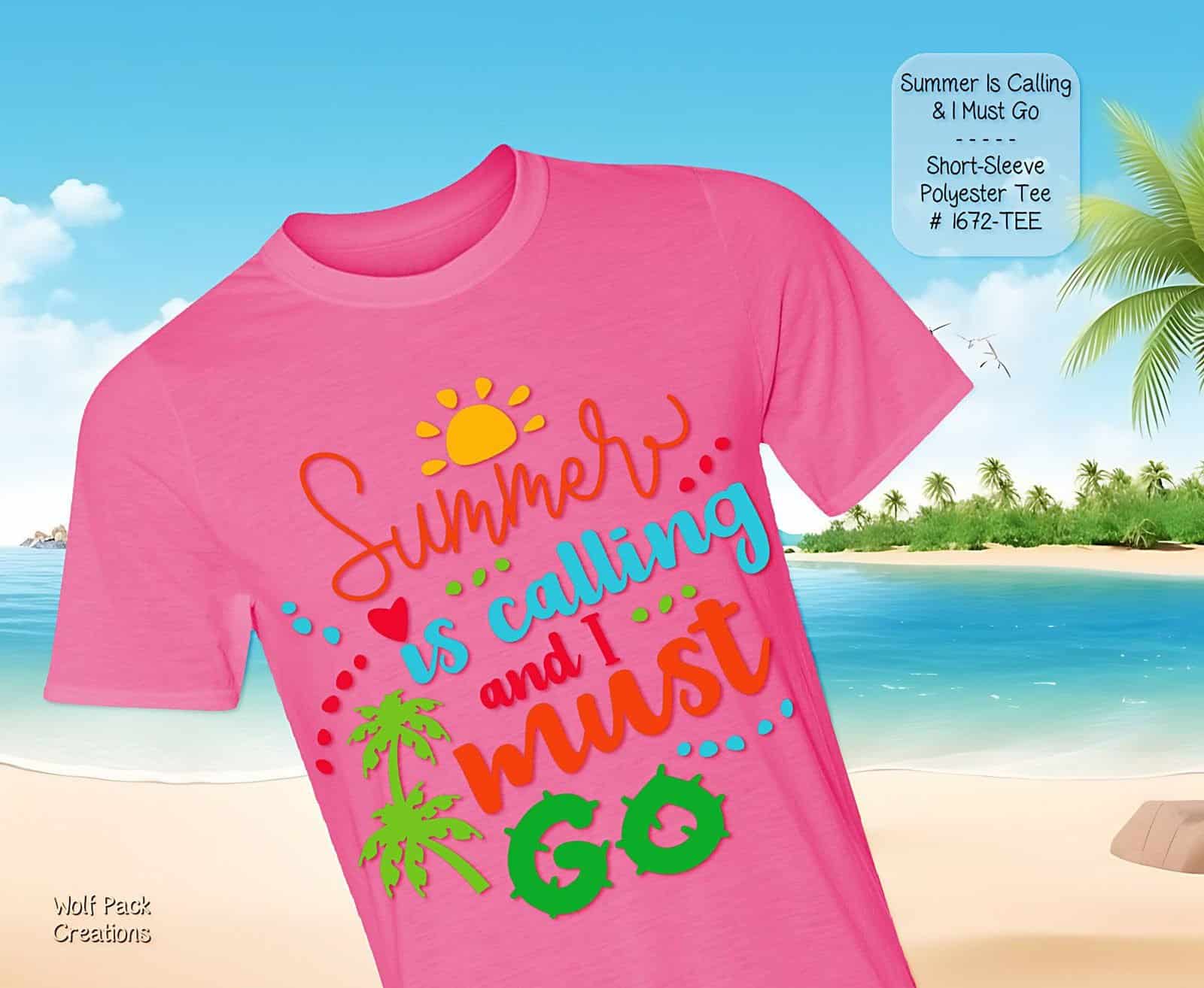 Beautiful Short Sleeve Shirt: The Beach is Calling