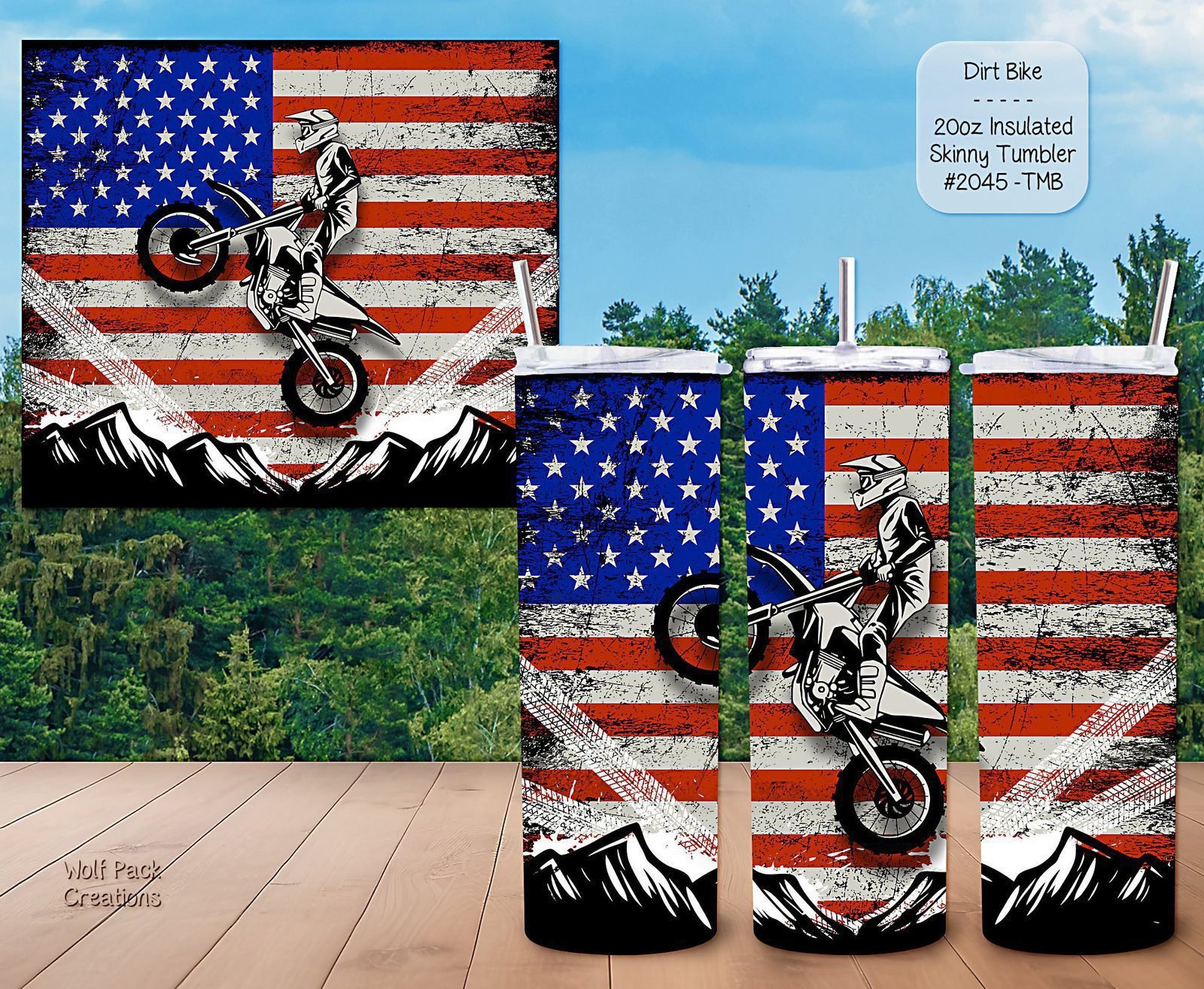 Discover Our 20 Ounce Skinny Insulated Stainless Steel Dirt Bike Tumbler