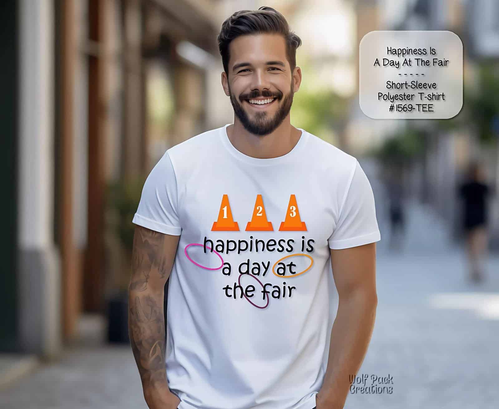 Nice Short Sleeve Shirt: Happiness is a Day at the Fair