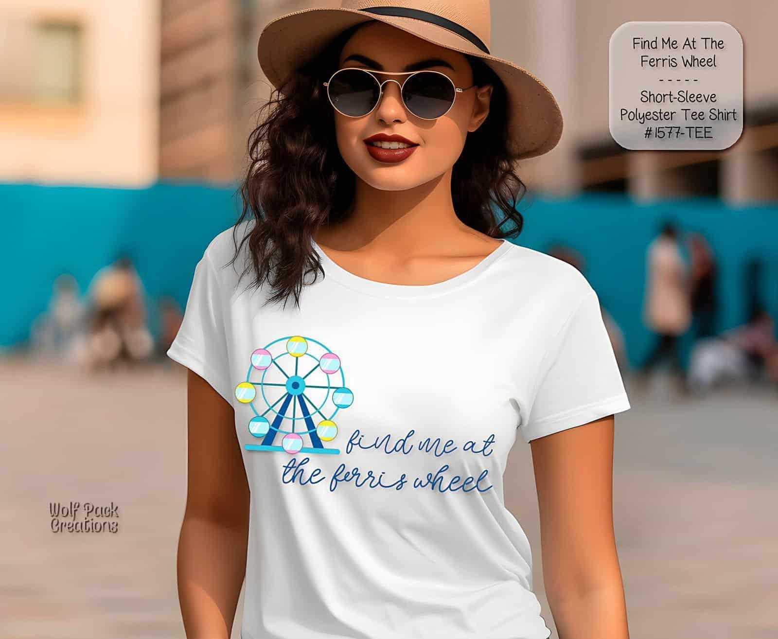 Beautiful Short Sleeve Shirt: Meet Me at the Ferris Wheel