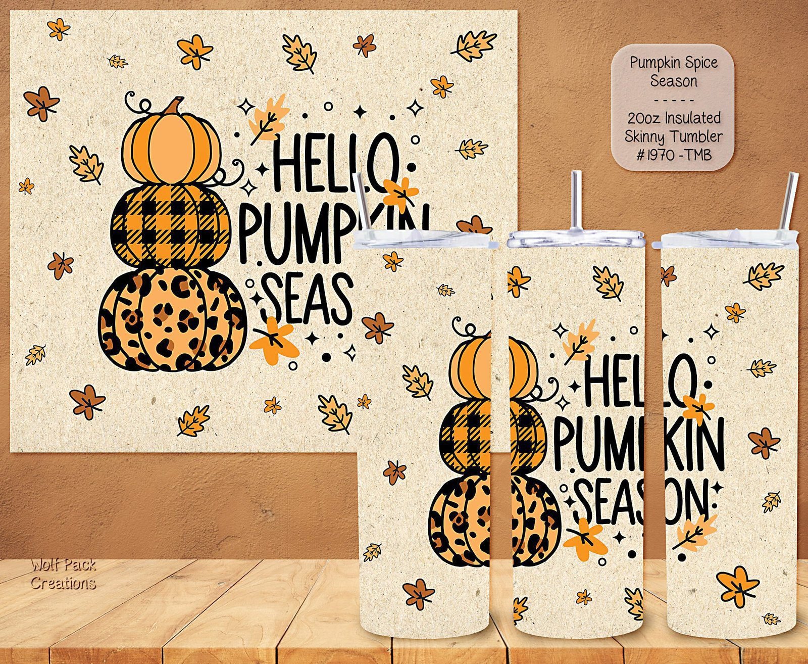The Perfect Stainless Steel Skinny Tumbler: Hello Pumpkin Season