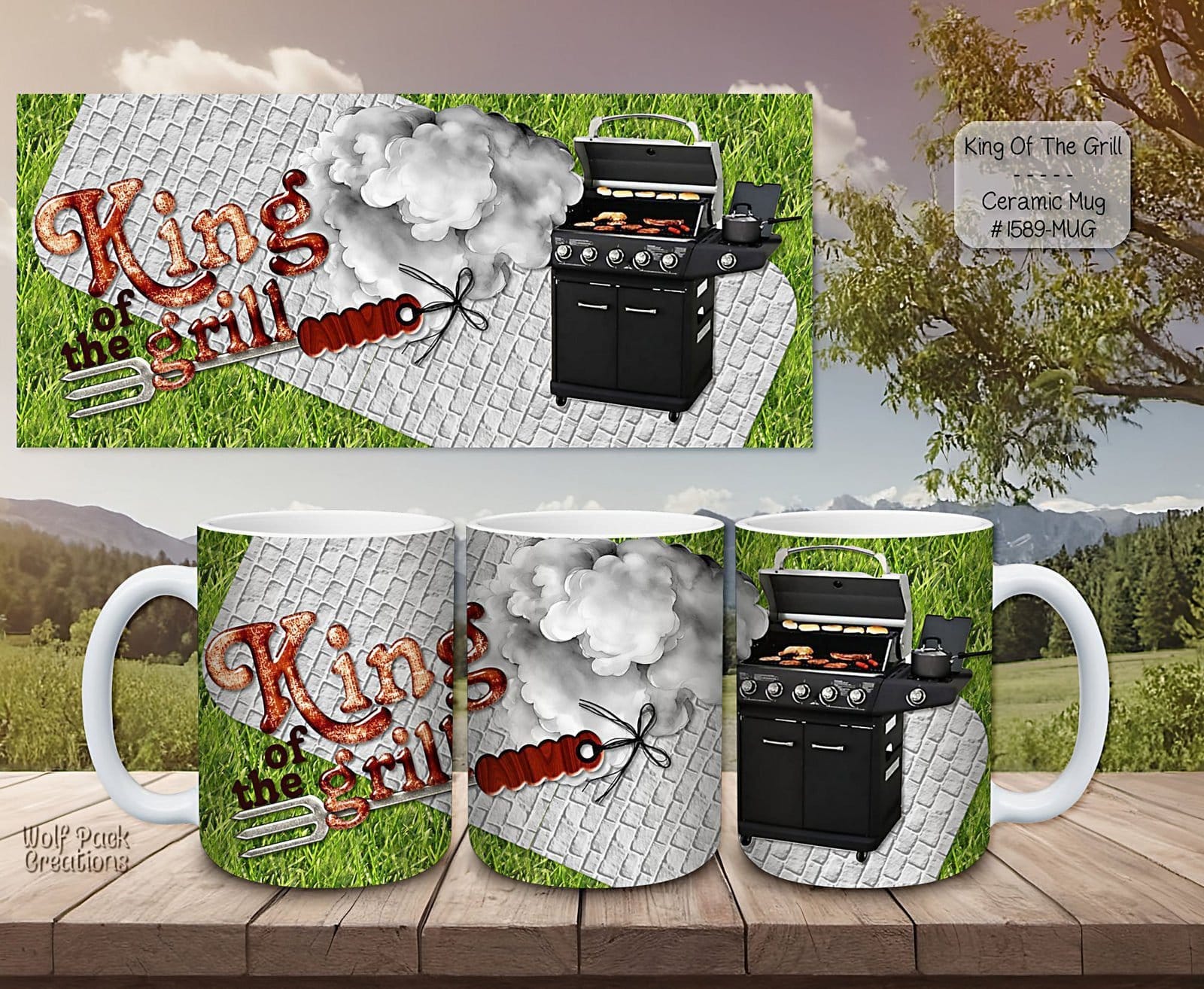 Beautiful King of the Grill Design on a Ceramic Mug