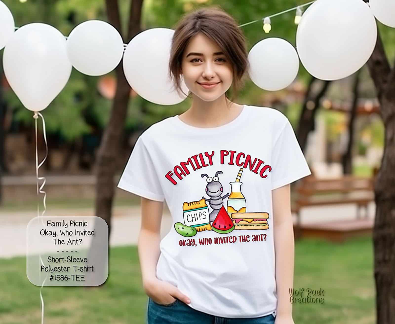 Short Sleeve Shirt: Family Picnic