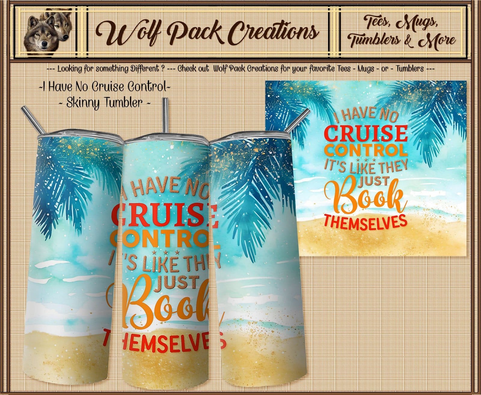 Beautiful Skinny Tumbler for those with No Cruise Control