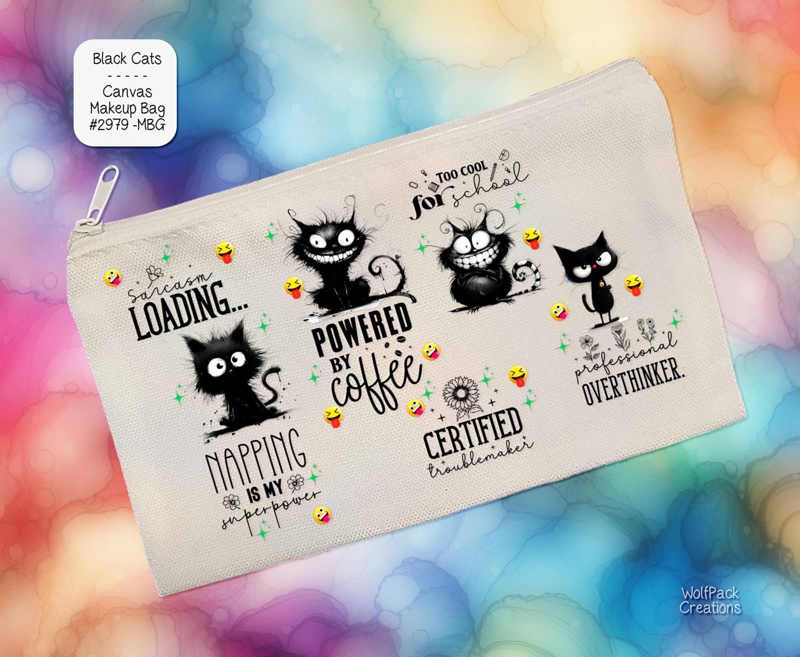 Black Cats Zipper Pouch
