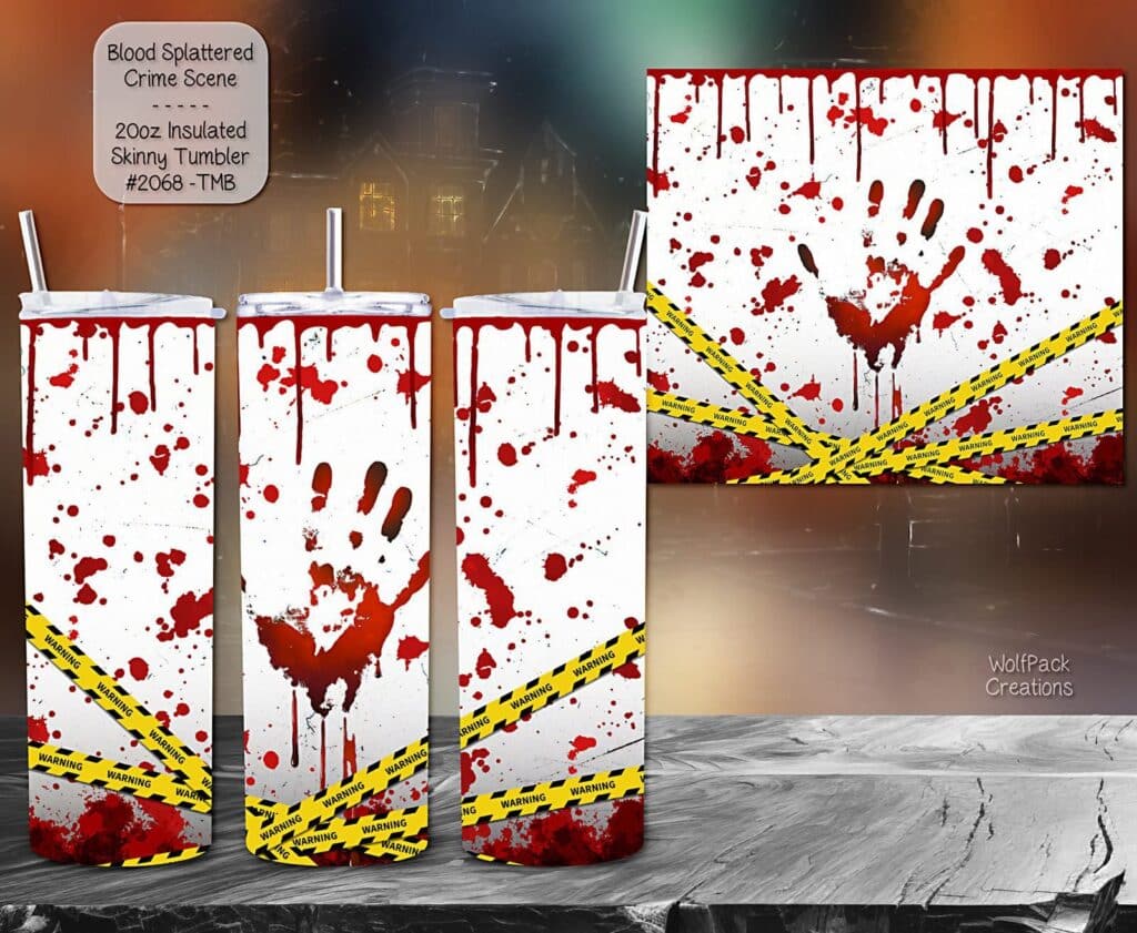 Halloween's Blood Splatter Skinny Tumbler