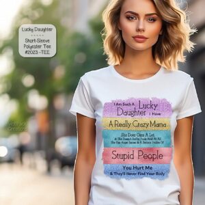 Stylish Short Sleeve Shirt for Daughters of a Crazy Mama