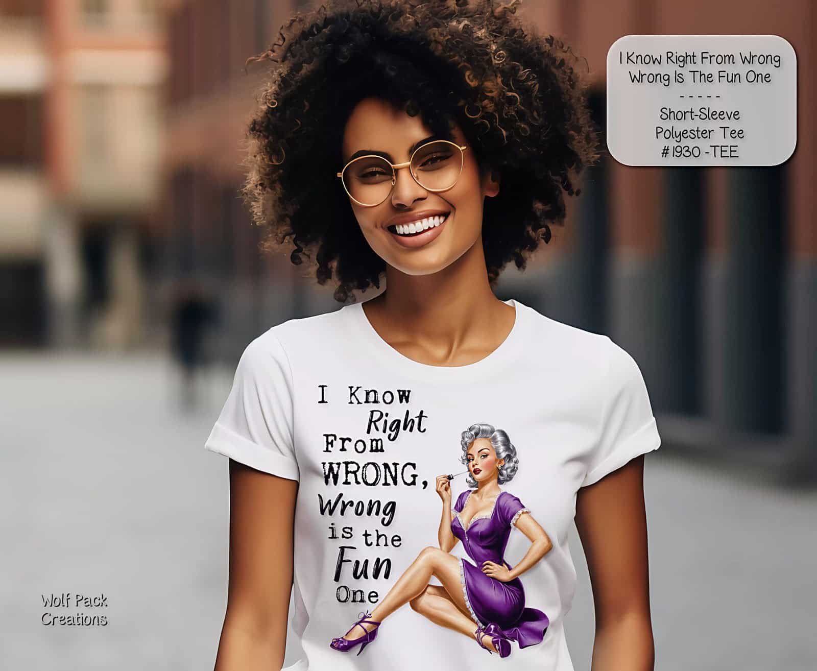 Versatile Unisex Short Sleeve Shirt: Right vs. Wrong