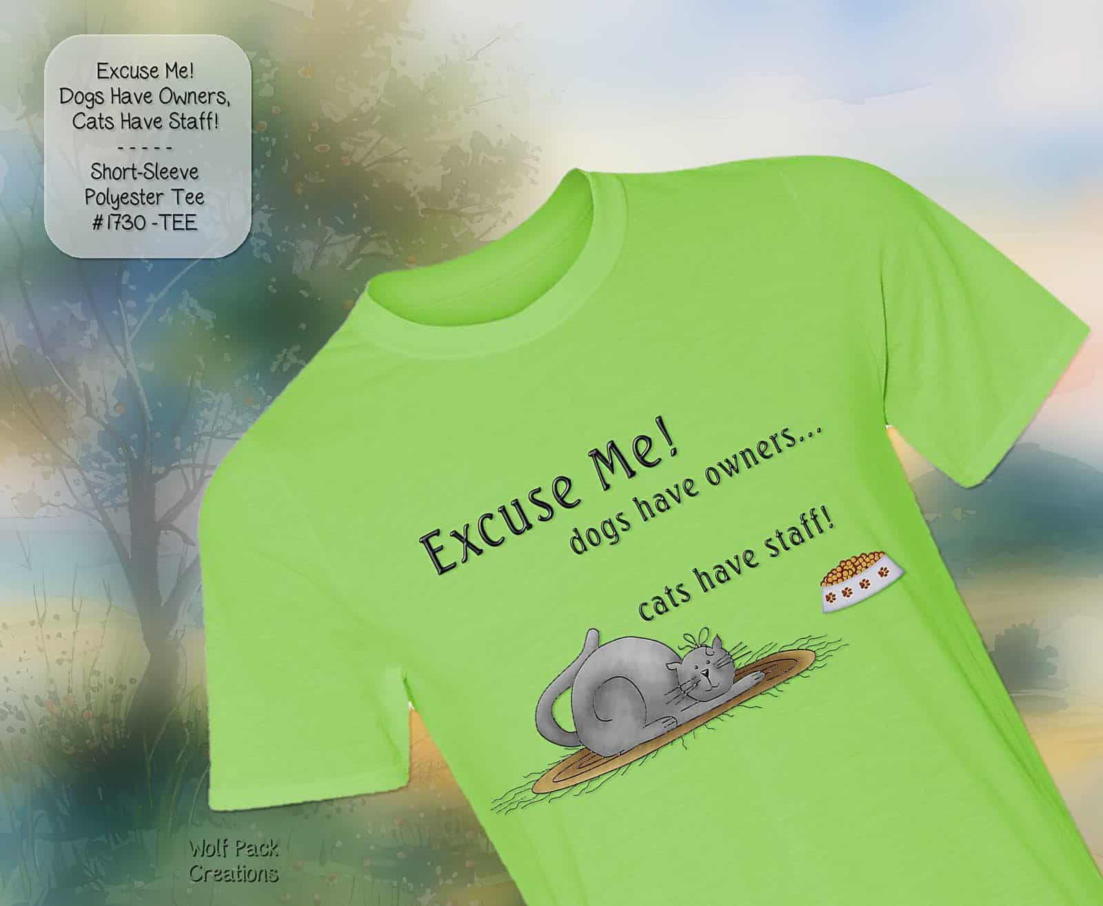 Cute Short Sleeve Shirt: Cats Have Staff