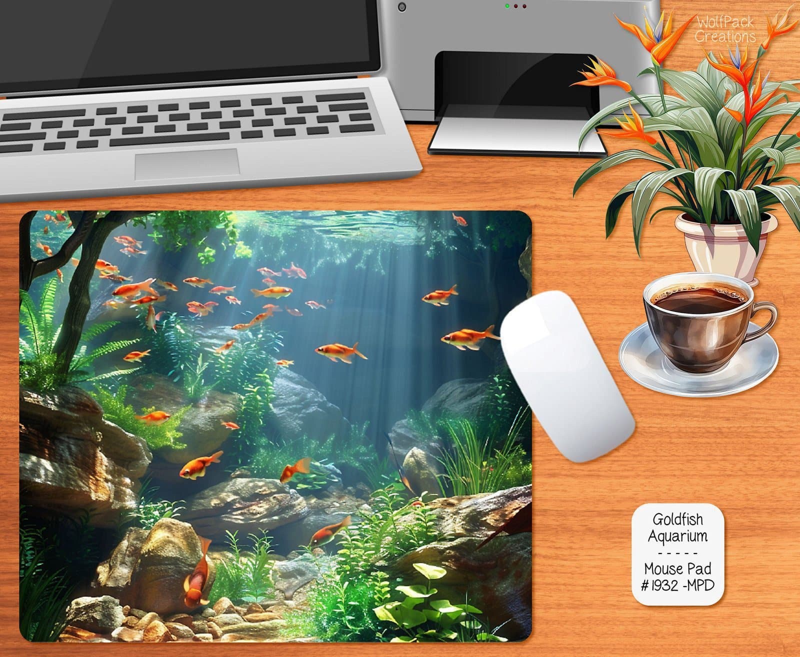 Goldfish Aquarium Mouse Pad