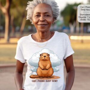 Unisex Polyester Short Sleeve Shirt: Can I Sleep Now?