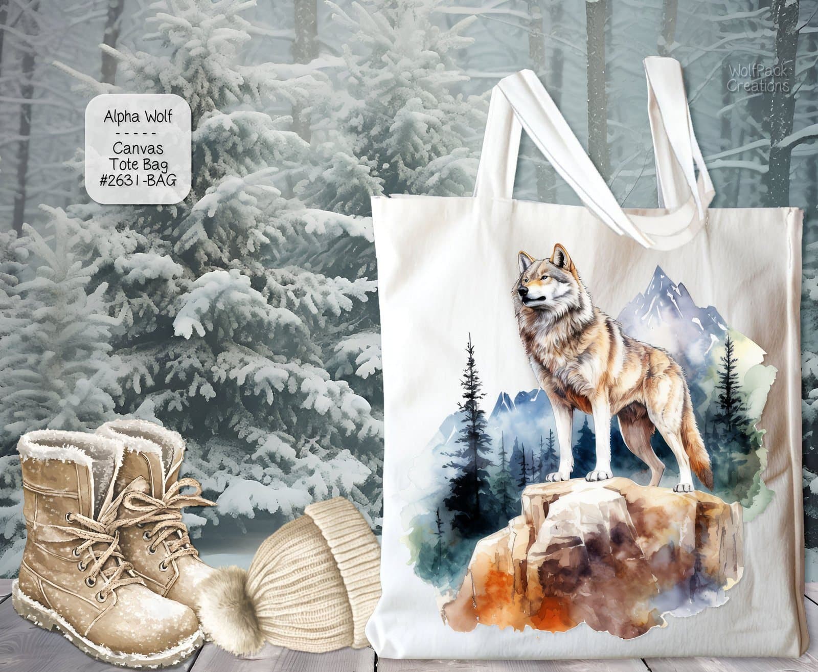 Alpha Wolf Tote Bag
