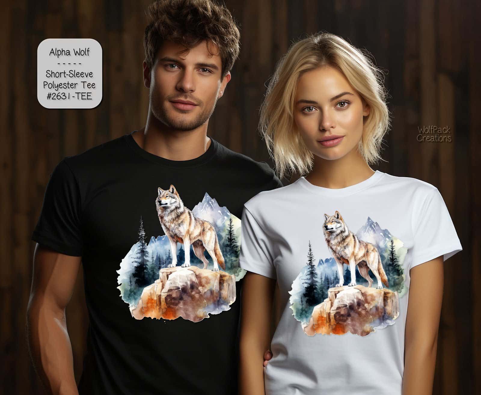 Beautiful Polyester Short Sleeve Shirt: Alpha Wolf