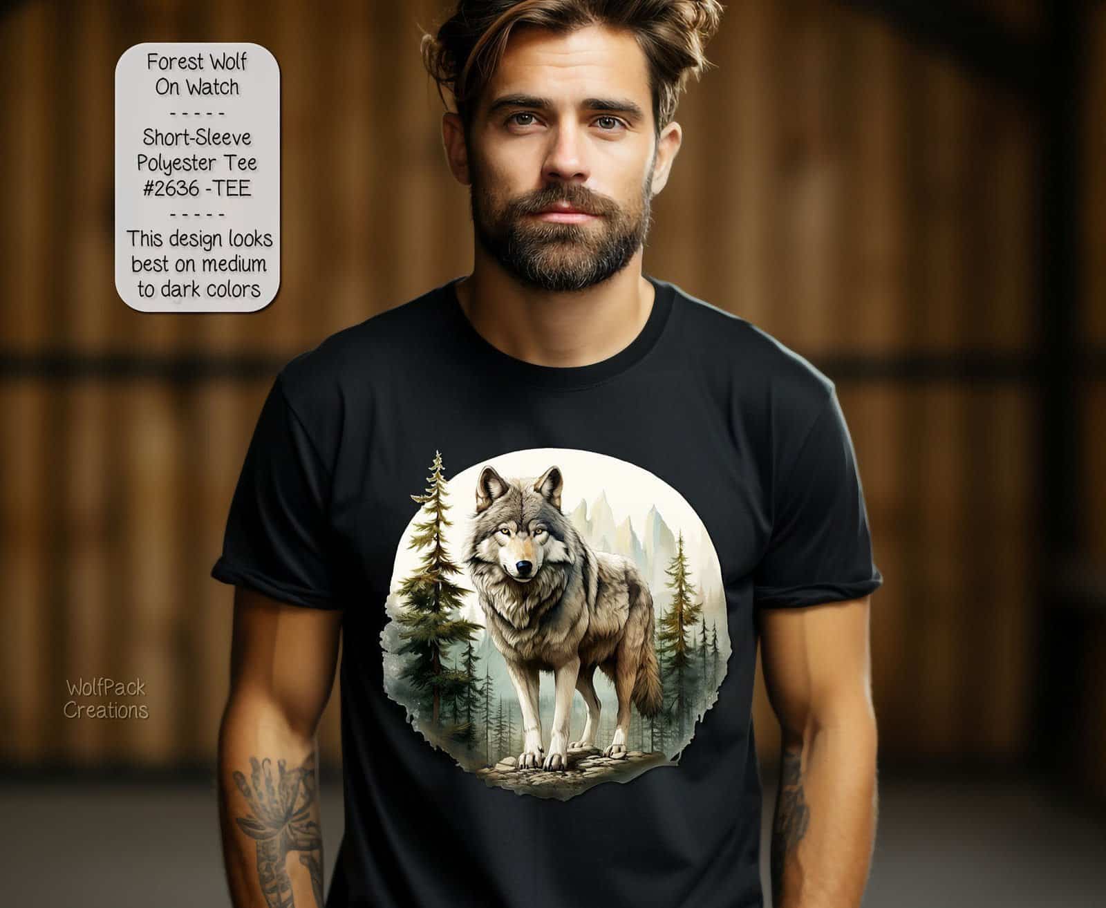 Majestic Forest Wolf on Watch Shirt