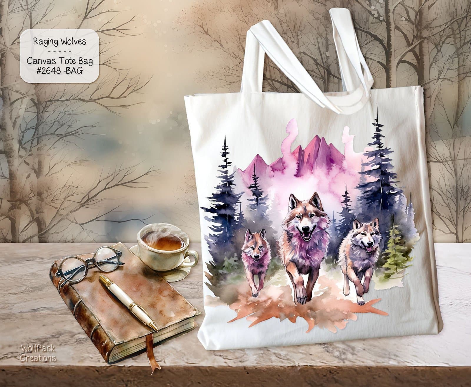 Raging Wolves Tote Bag
