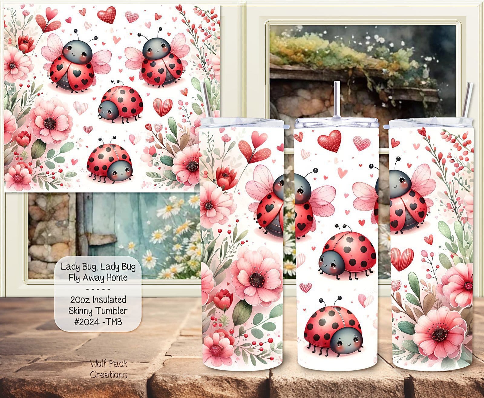 The Perfect Stainless Steel Skinny Tumbler for Ladybug Lovers