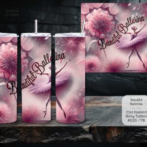 Stay Hydrated in Style with Our Ballerina Skinny Stainless Steel Tumbler