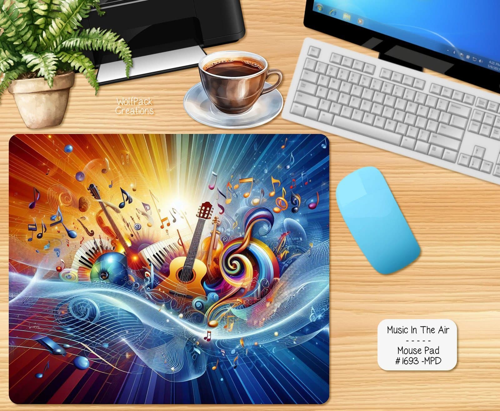 Music is in the Air Mouse Pad