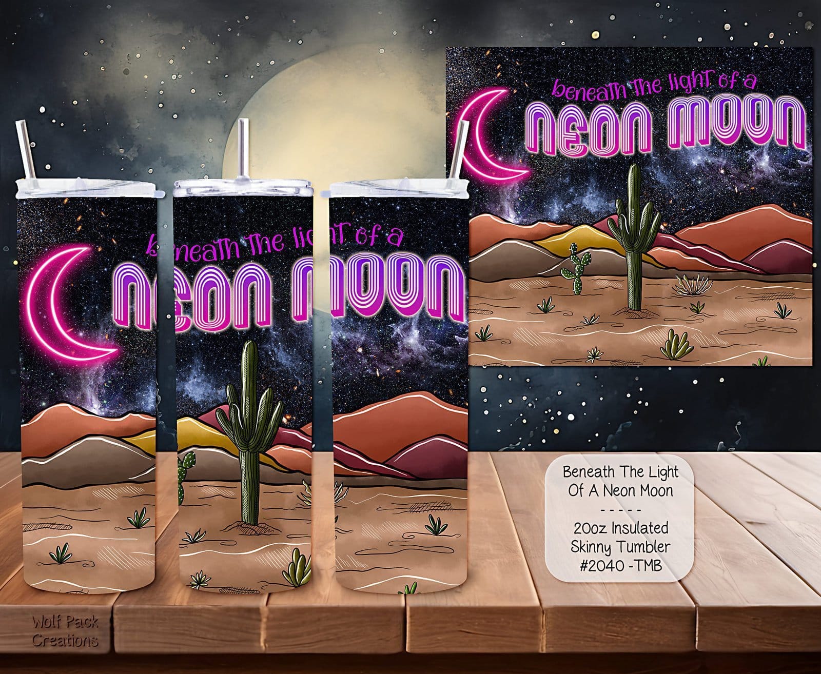 Neon Moon Stainless Steel Skinny Tumbler: A Perfect Choice for Your Beverages