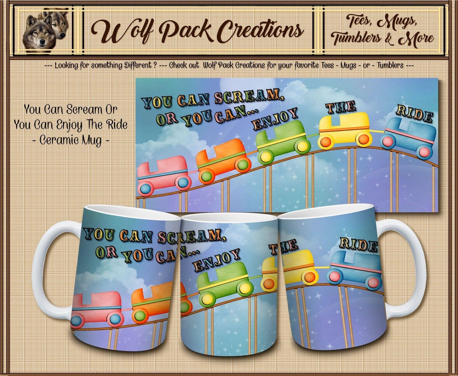 Beautiful Ceramic Mug: Enjoy the Ride