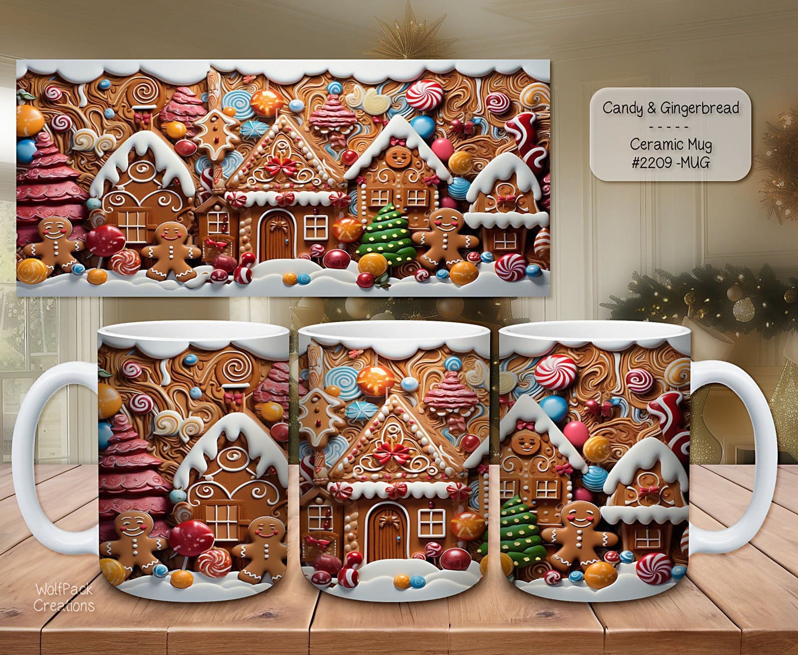 Gingerbread Candy Ceramic Coffee Mugs: A Perfect Seasonal Treat