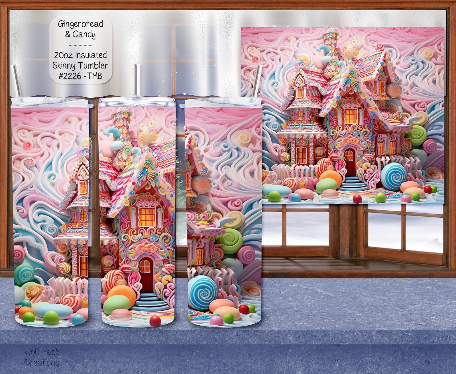Stay Cozy with the Gingerbread Candy House Insulated Tumbler