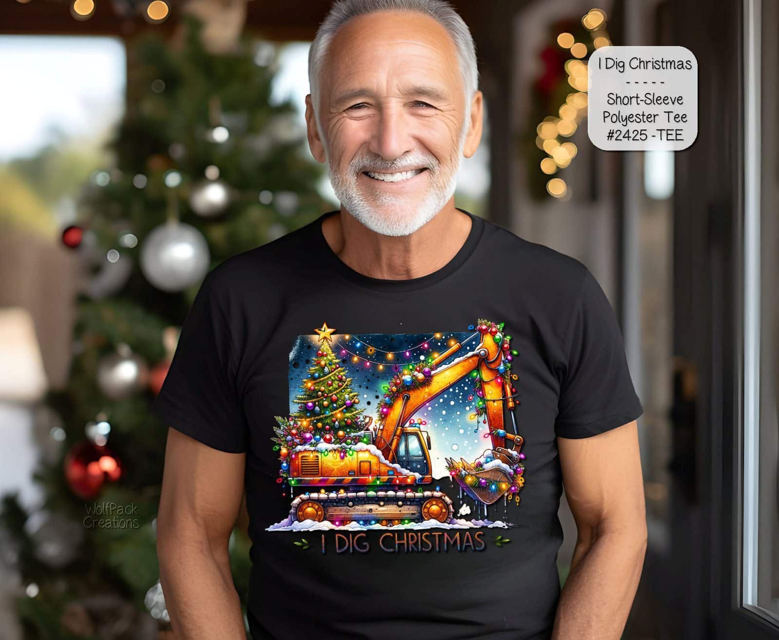 Stylish and Festive Short Sleeve Shirt: I Dig Christmas