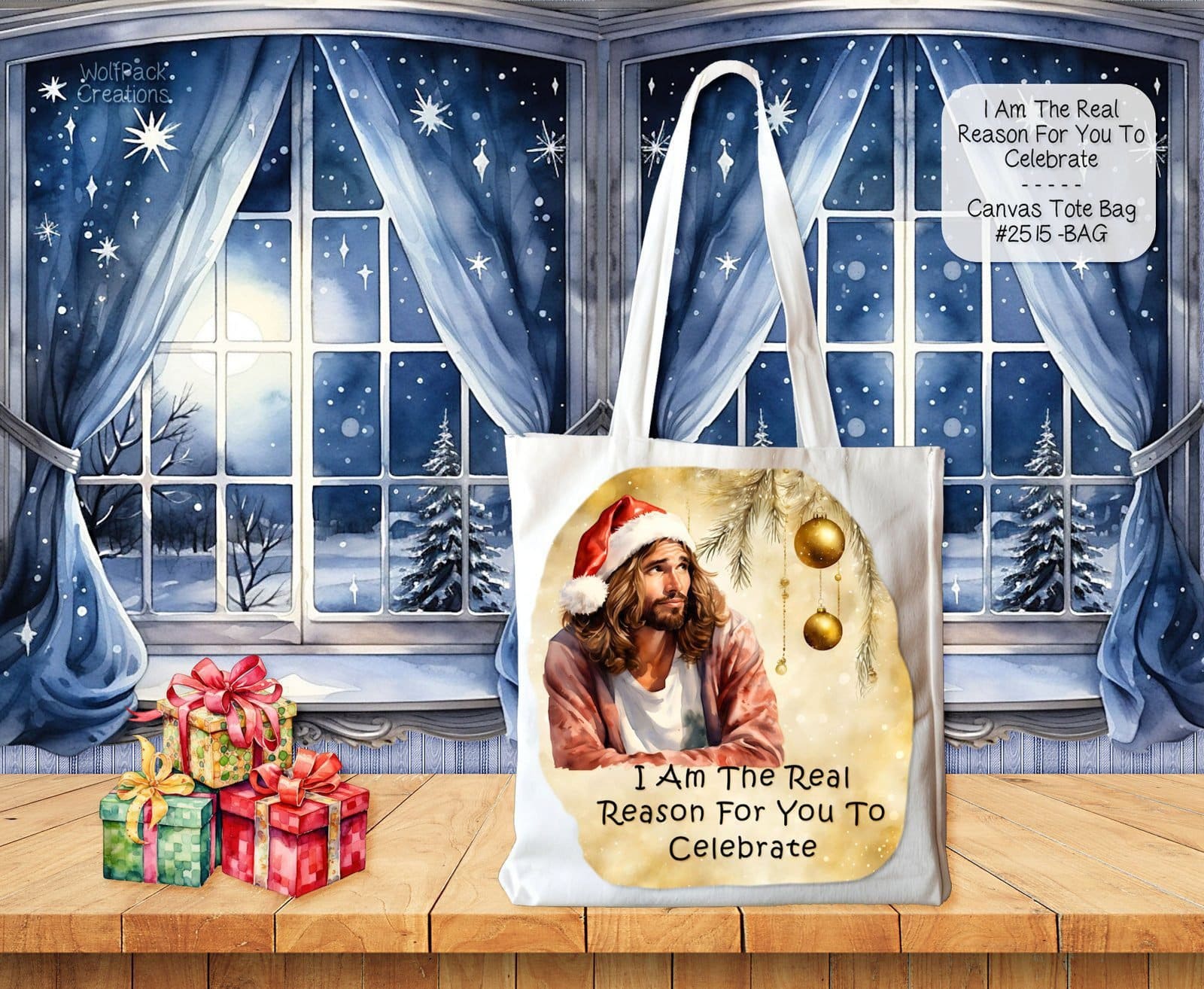 Beautiful White Polyester Tote Bag: I Am the Real Reason to Celebrate