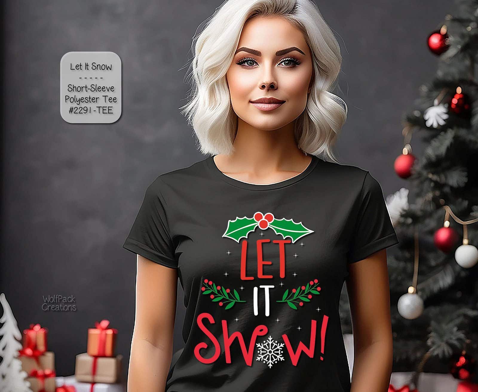 Stylish Unisex Short Sleeve Shirt for Winter: Let It Snow