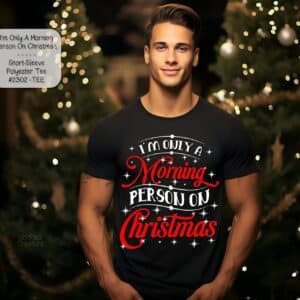 Elevate Your Christmas Morning with Our Short Sleeve Polyester Shirt